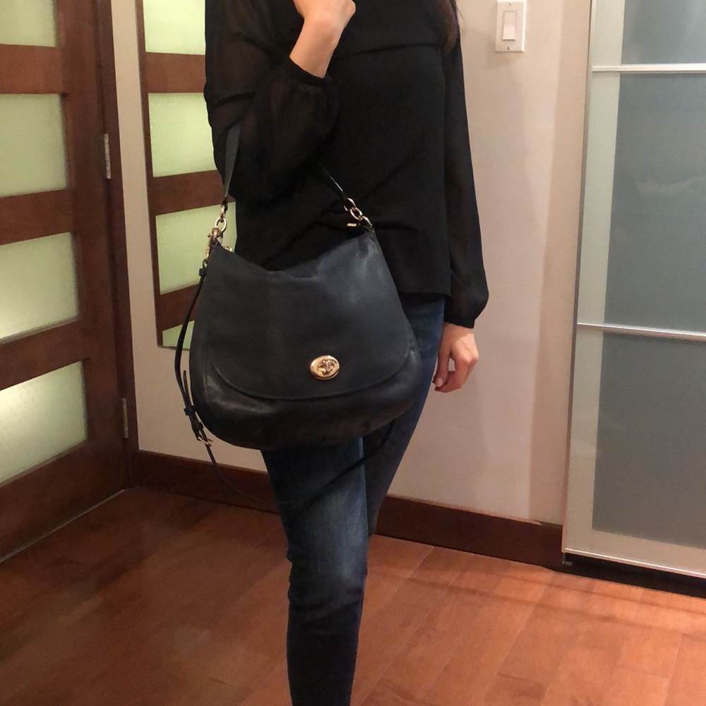 Coach shoulder and cross body purse in Navy